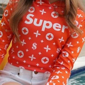 Red Louis Vuitton red hoodie